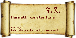 Harmath Konstantina névjegykártya